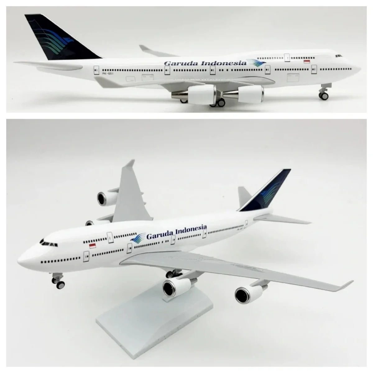 

30cm Garuda Indonesia Airways B747 Airplane Model Resin Diecast 1/250 Scale Aircraft Assemble Toy For Boy Static Aviation Displa