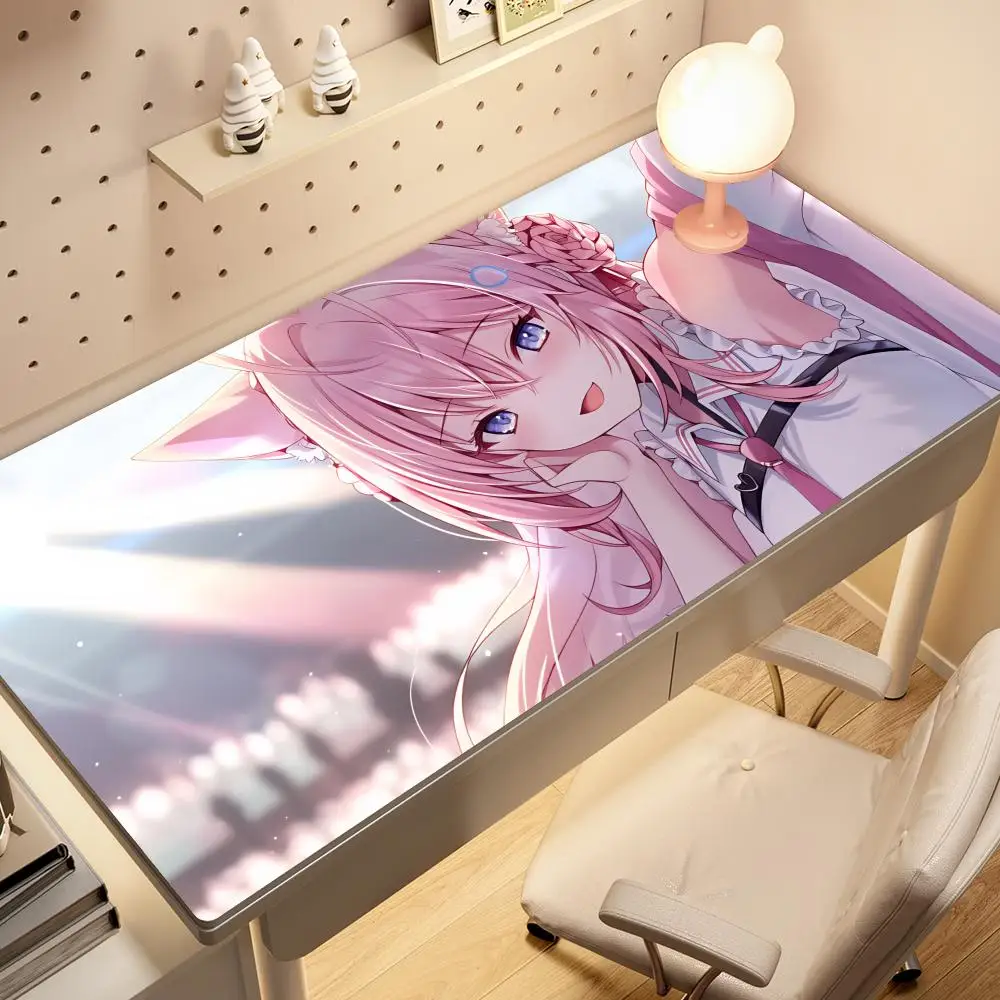 

HYBXAXC VTuber H-Hakui Koyori Mouse Pad Non-slip Rubber Gamer Balance Computer Mat Decoracion Deskmat Laptop Office Large