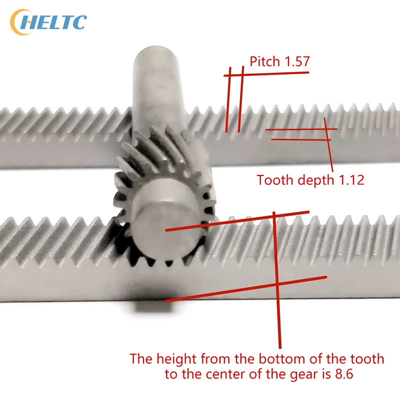 1/2Pcs 63 Teeth Steel Precision Adjustment Gear Rack 0.5M 17T 100MM Rack Sliding Platform Steel Gear Lifting Table Tool