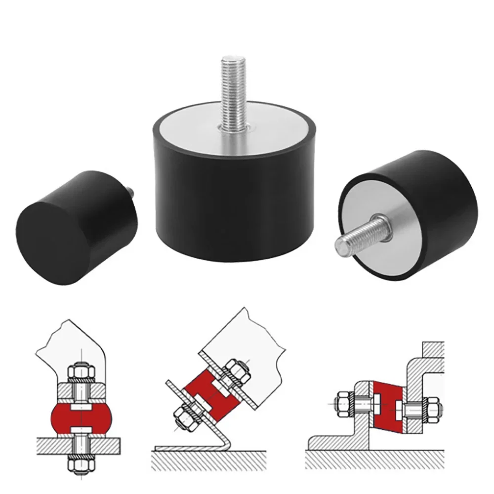 1pc VE M12 M16 M20 Male Thread Rubber Shock Absorber Crash Pad Anti Vibration Noise Reduction Mount for Machinery