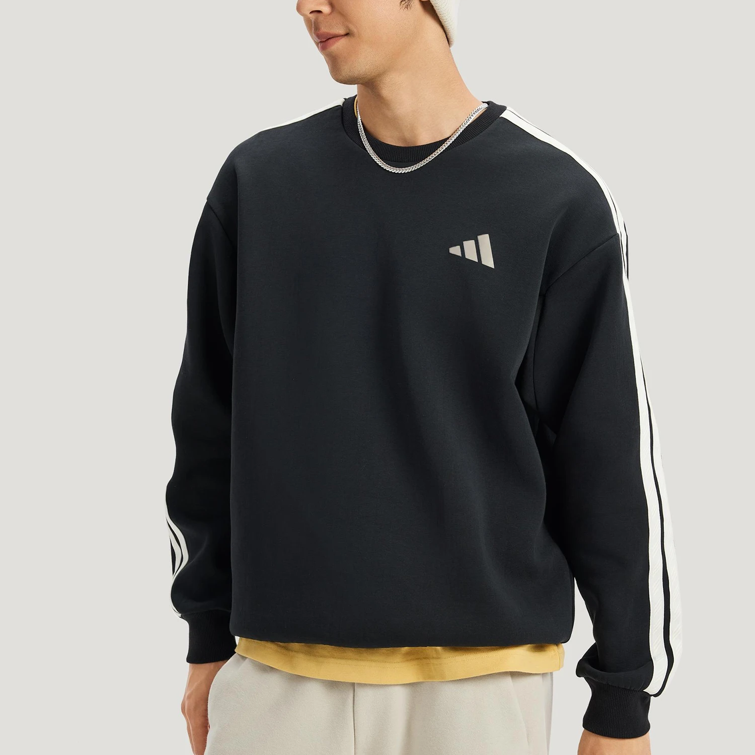 

Adidas Authentic Spring Autumn Men's Knitted Soft Loose Hoodie Pullover KR2514