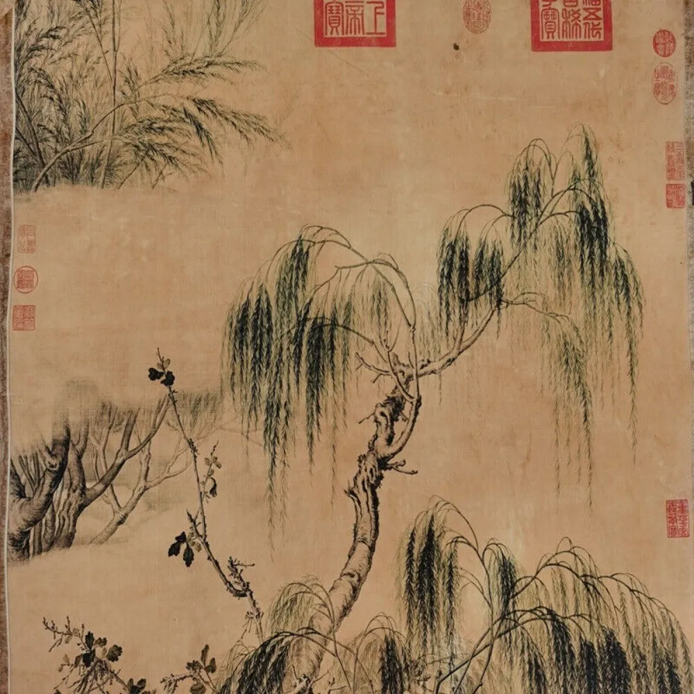calligraphy Scroll Hand Painted“Lang Shi ning Eight horses