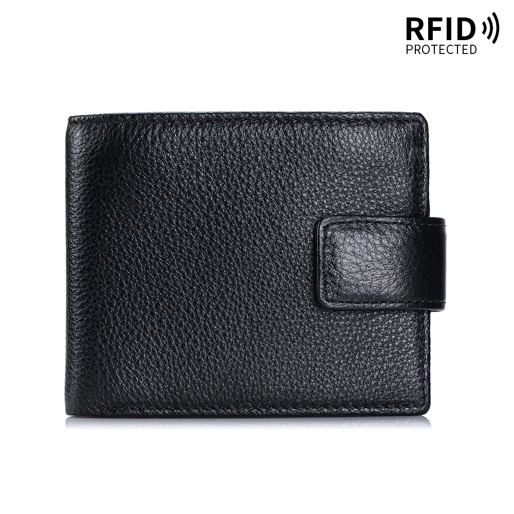 business-man-purse-new-wallet-made-of-top-layer-cowhide-short-style-multifunctional-rfid-men's-business-wallet-portable-bag