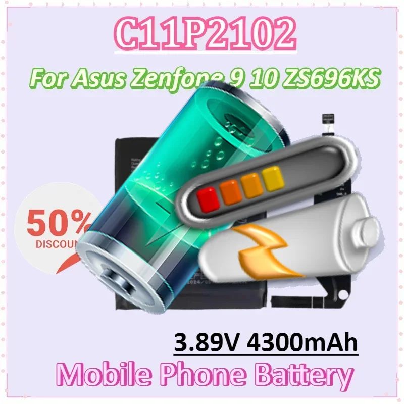 

Battery C11P2102 3.89V 4300mAh Mobile Phone Battery for Asus Zenfone 9 10 ZS696KS Replacement Batteries