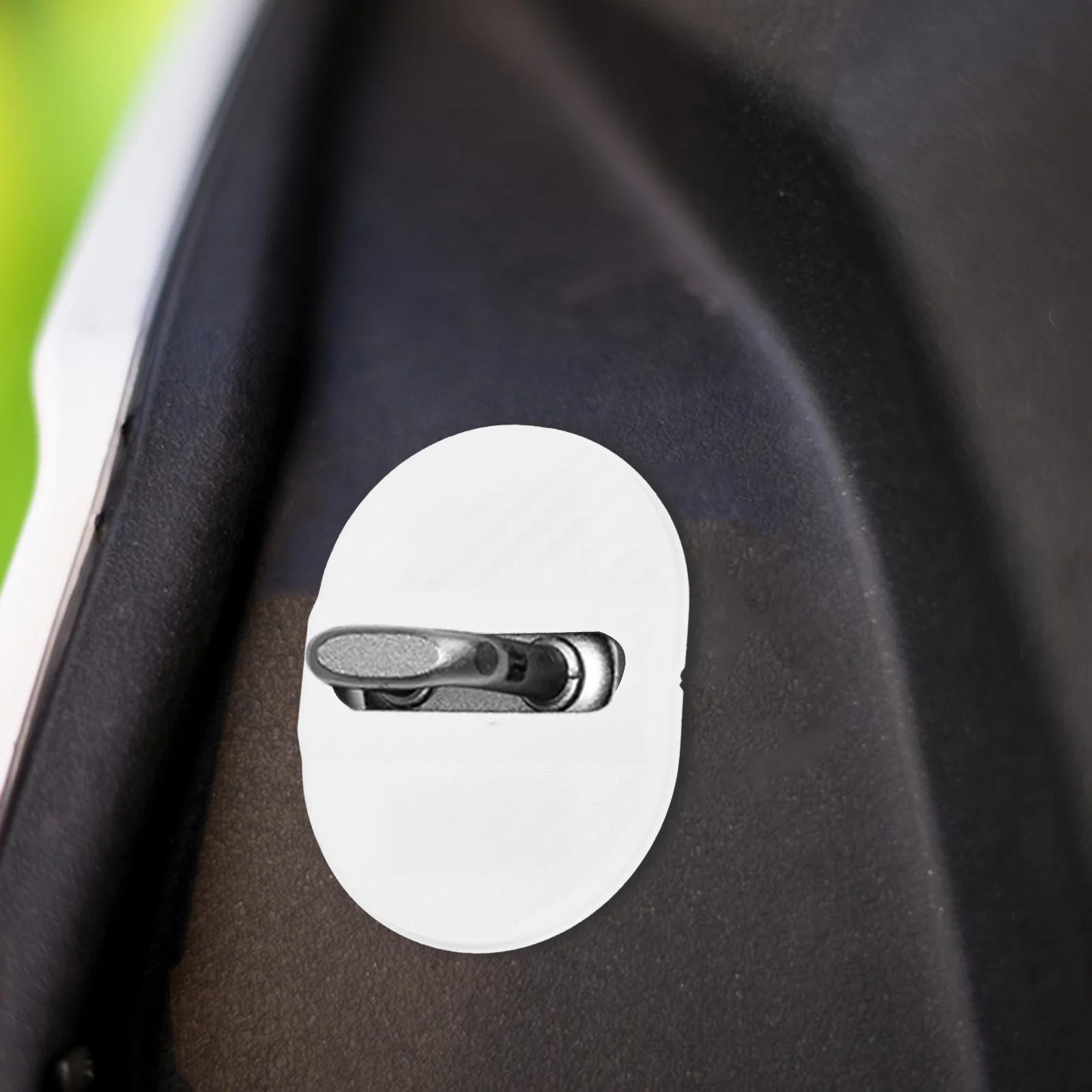 자동차 도어 잠금 장치 보호 커버 4개, 고무 슬리브 충격 흡수 패드, 자동차 도어 잠금 버클 소음 방지