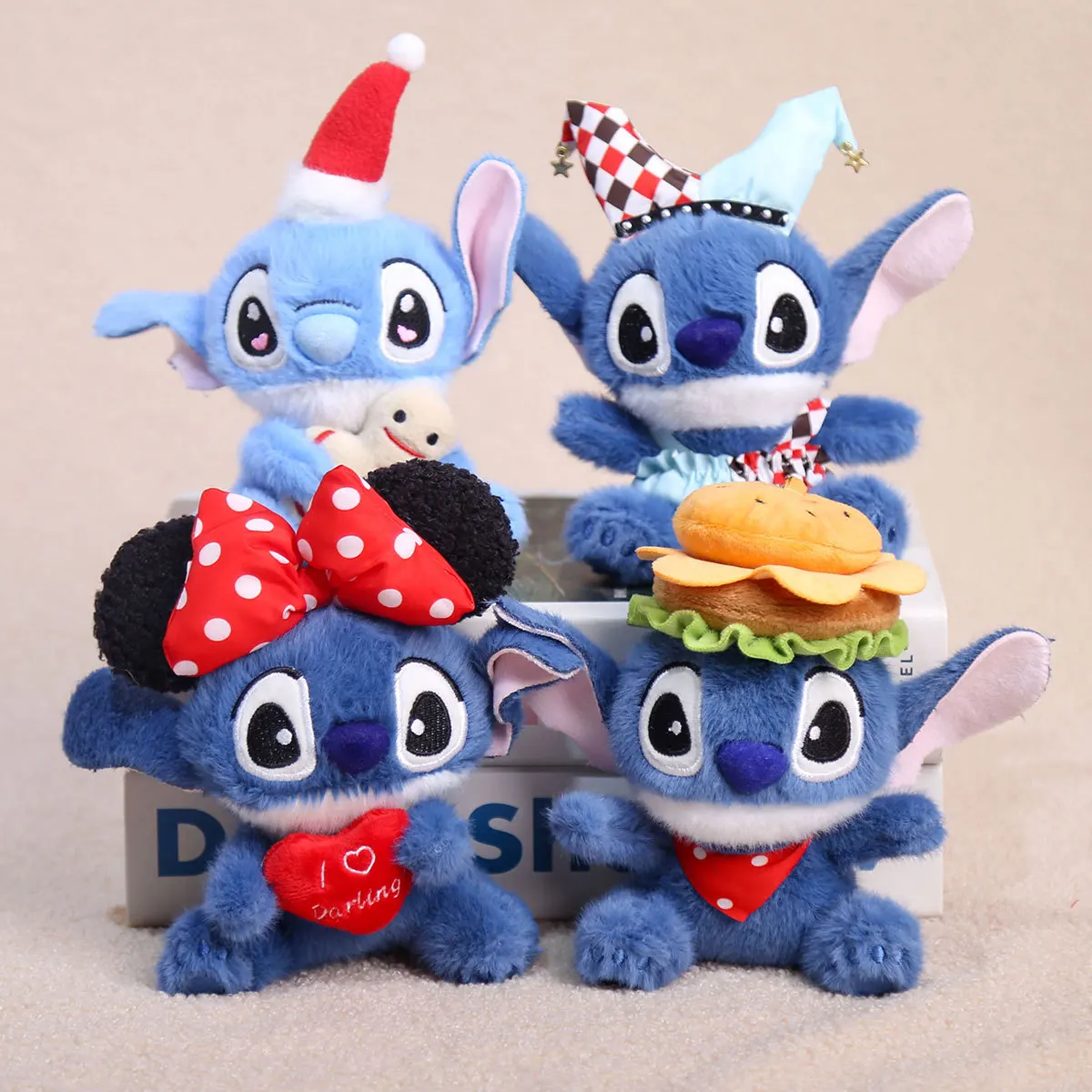 

12 см милый и милый кулон-стич, плюшевая игрушка, кукла, сумка-стич, кулон, брелок, куклы, рождественские украшения, подарки