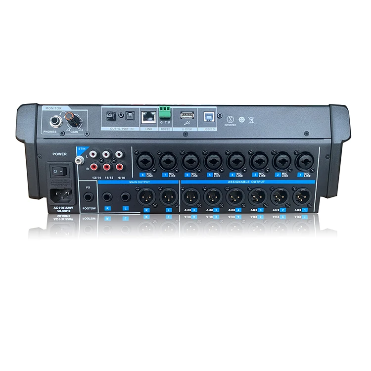 YYHCProfessional digital music video mixer console sound system dj mixer  16 channel disco/bar sound equipment