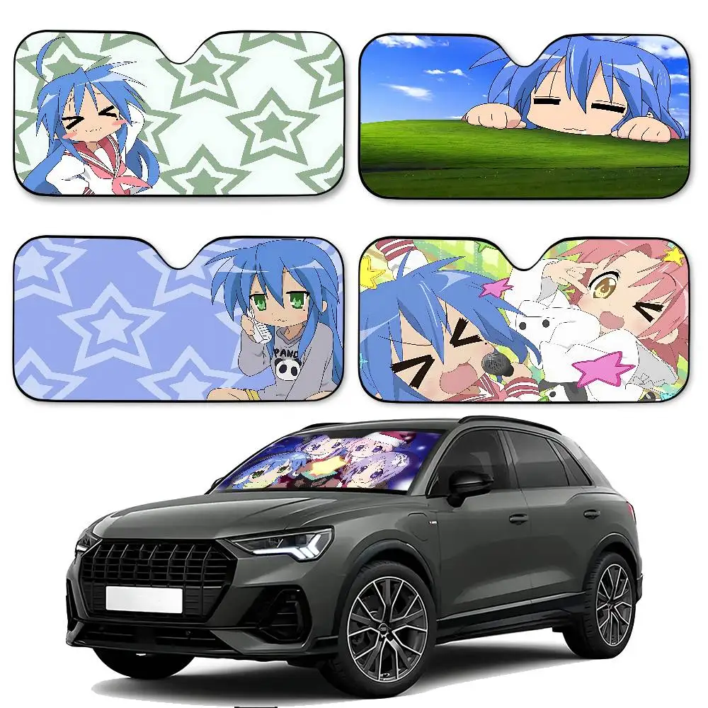 

Anmie L-Lucky Star Car Sunshade Curtains 130x70cm Car SunShade Windshield Cover UV Protection Auto Visor Accessories For Cars