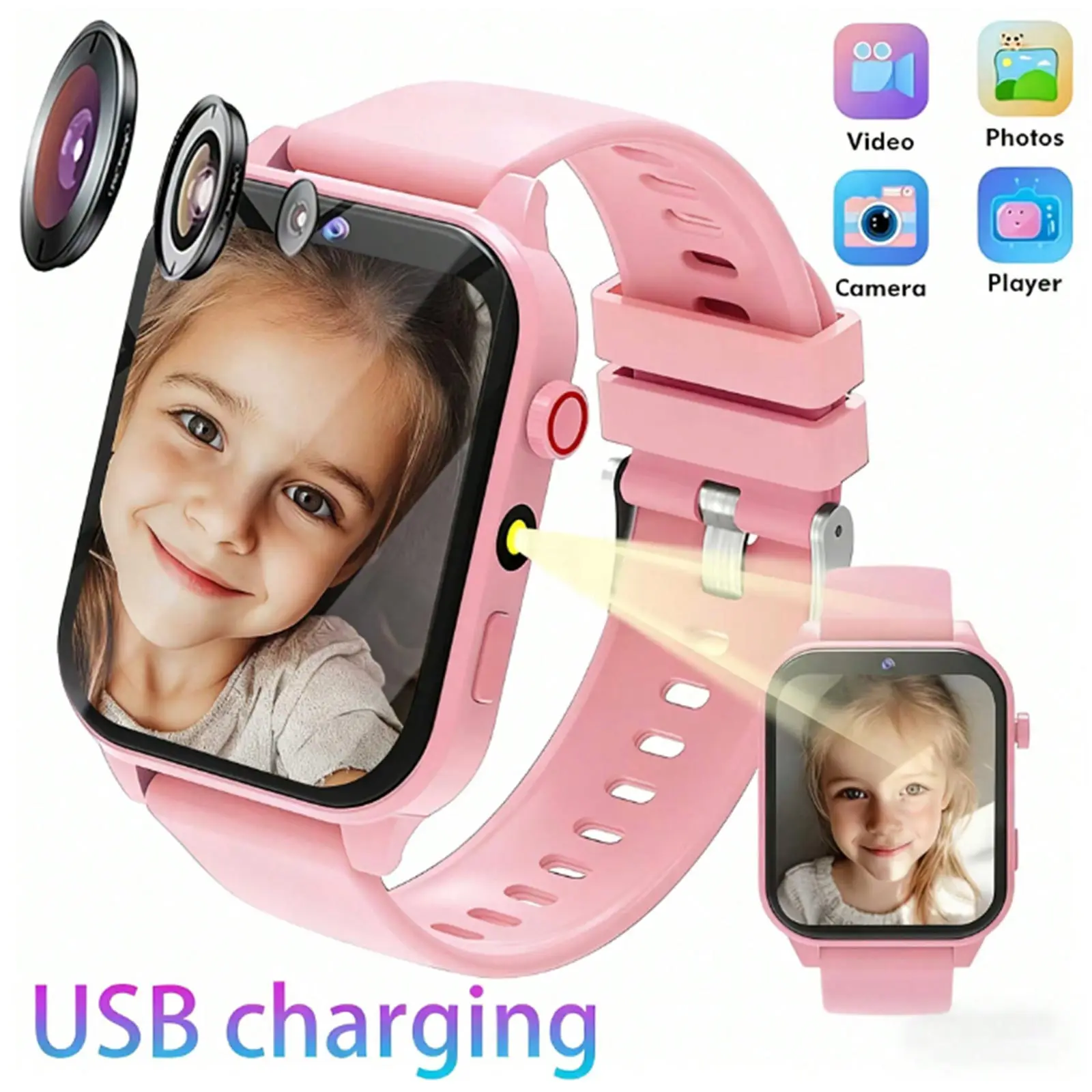 

Kids Smart Watch That Saves Sweet Memories - Wireless Call, Music, Custom Wallpapers, Photo Album & Sedentary Reminder