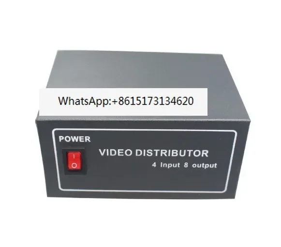 4 In 8 Out AHD TVI CVI CVBS Video Distributor Amplifier 4CH To 8CH Splitter For CCTV Security Camera DVR System
