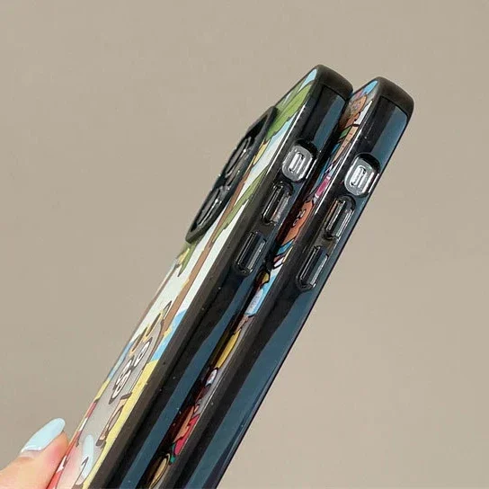 Funda de teléfono con borde de actualización acrílica, versión de oso, divertida, funda para IPhone 11, 12, 13, 14, 15 Pro Max, 15 Pro