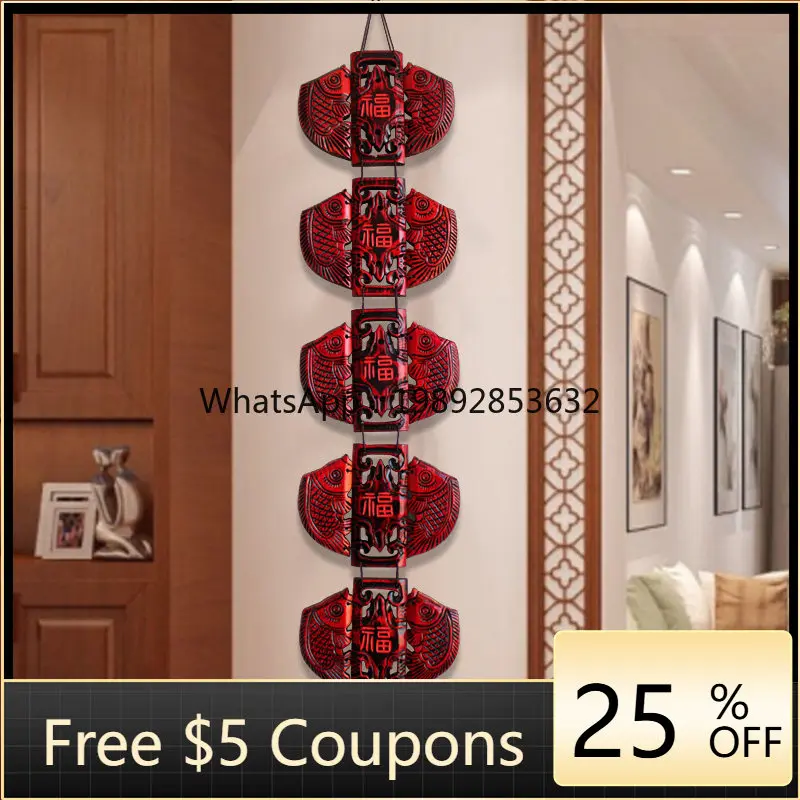 

Wood carving wall pendant Chinese classical sofa background wall wooden crafts