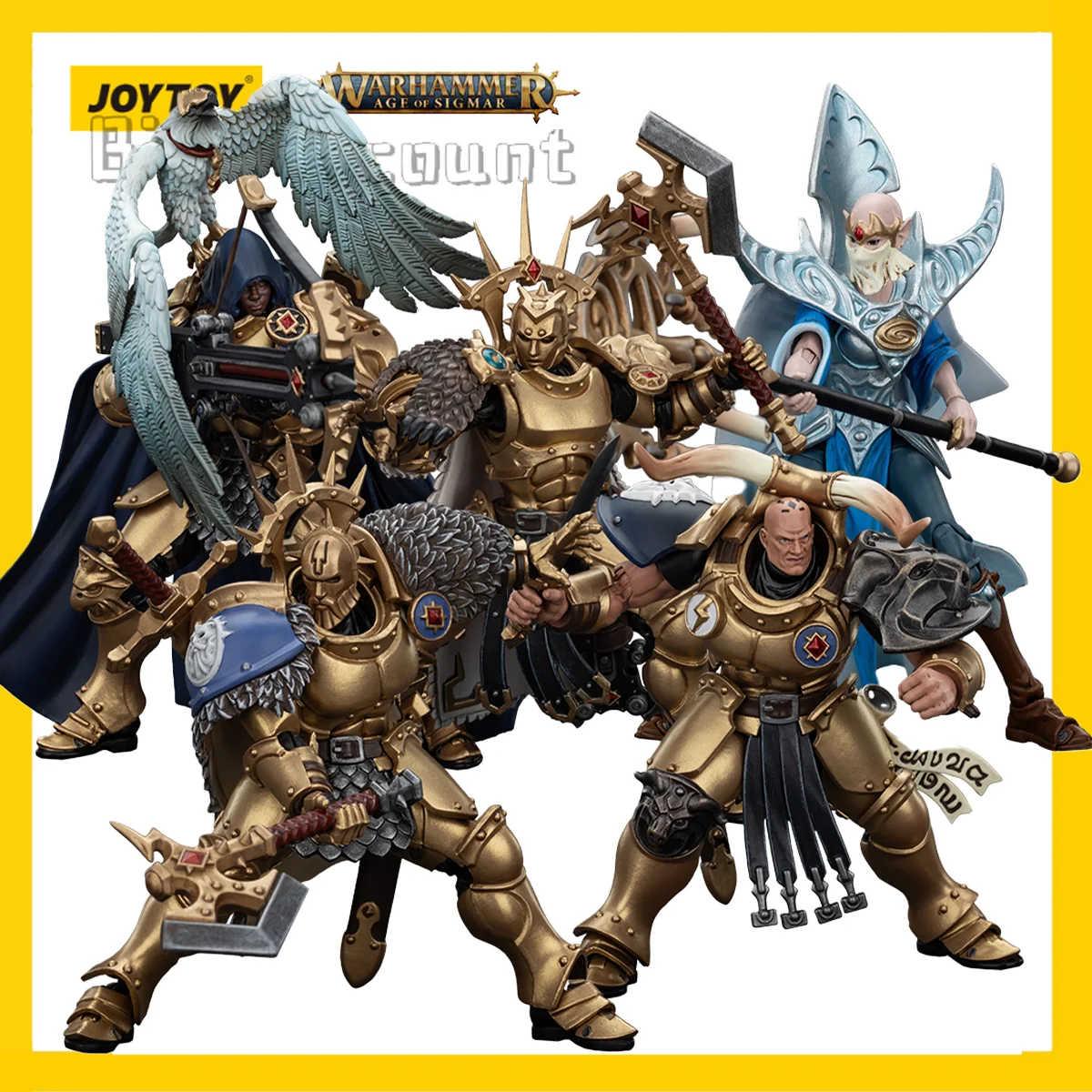 

[IN STOCK]JOYTOY Warhammer AGE OF SIGMAR 1/18 Action Figure Stormcast Eternals The Blacktalons 5PCS Model Gift collectibles