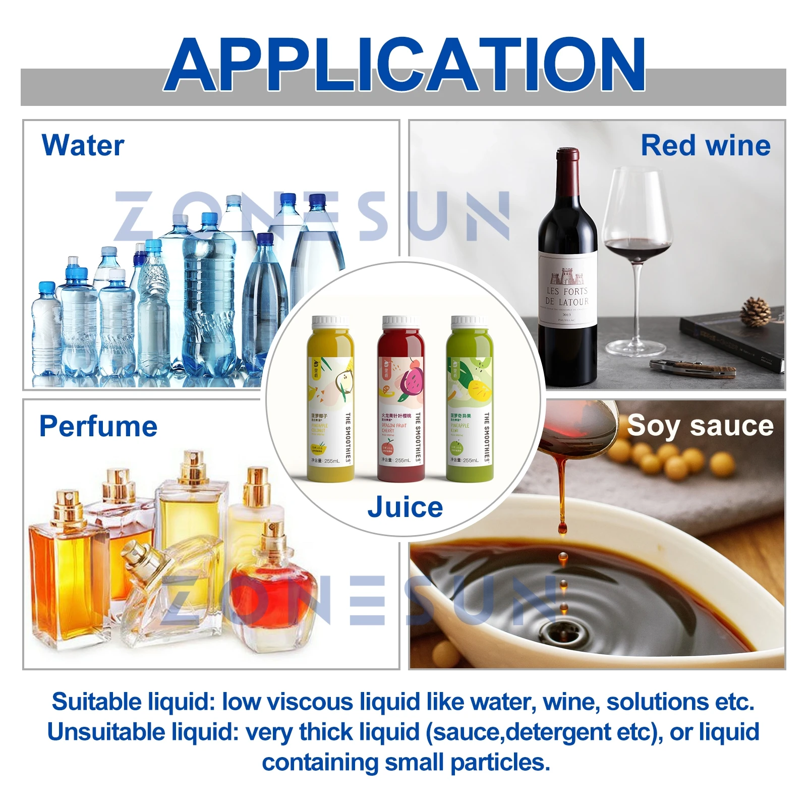 ZONESUN GFK-160 Diaphragm Pump Water Oil Liquid Filling Machine