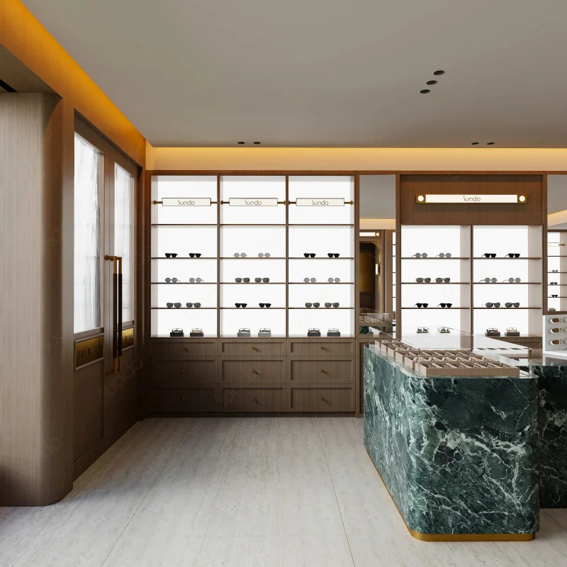 

custom.Custom Optical Display Design Glasses Showcase Eyewear Retail Shop Layout Solution Optical Furniture Manufacturing