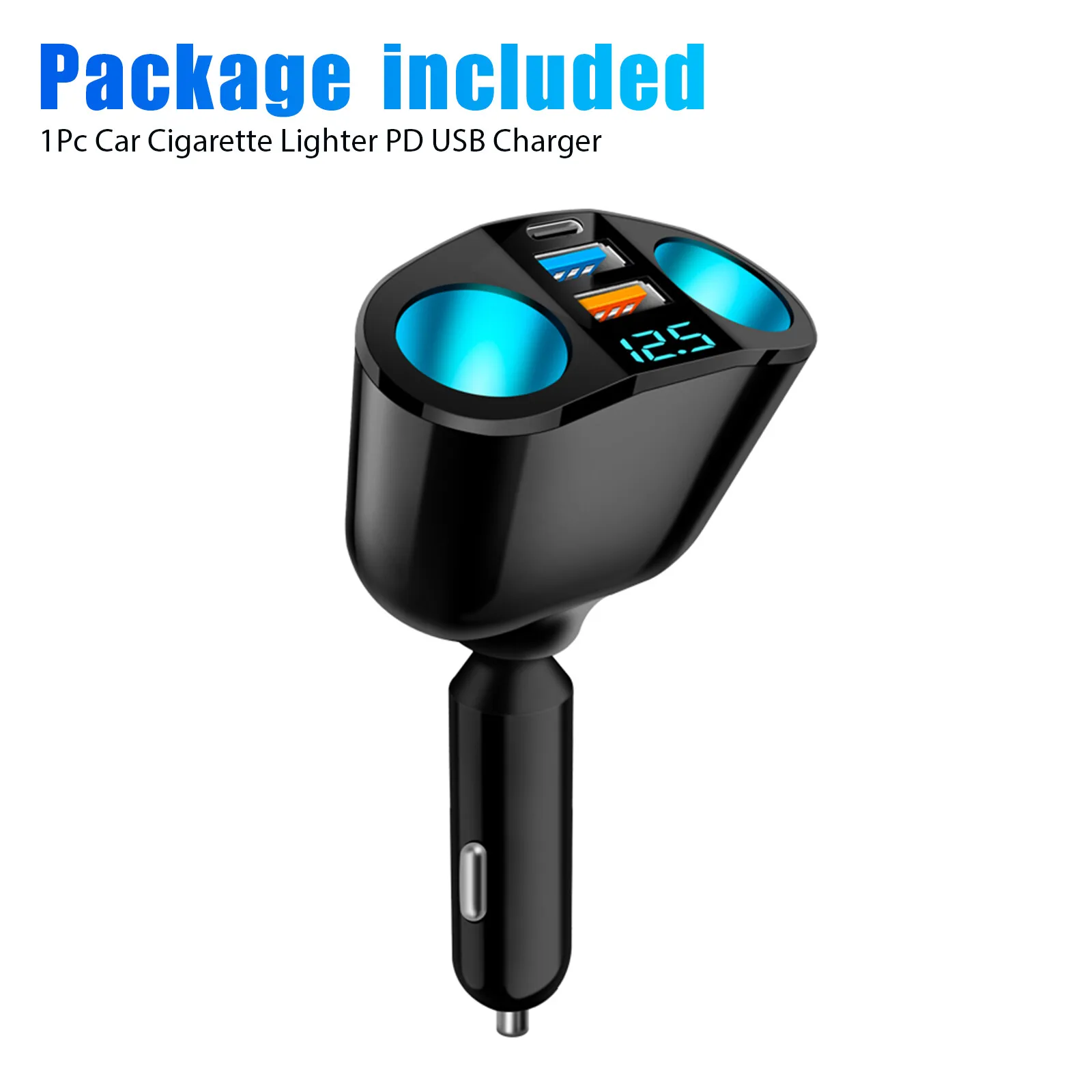New Outlet 12V Dual USB Car Cigarette Lighter Socket Splitter Power Adapter Charger Car Accessories
