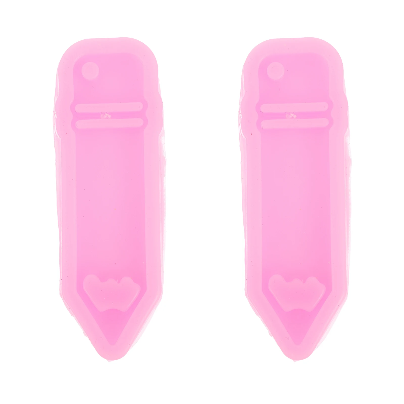 

2 pcs Crystal Epoxy Mold DIY Simple Notebook Key Chain Pendant Silicone Jewelry Making Supplies Easy Clean Storage