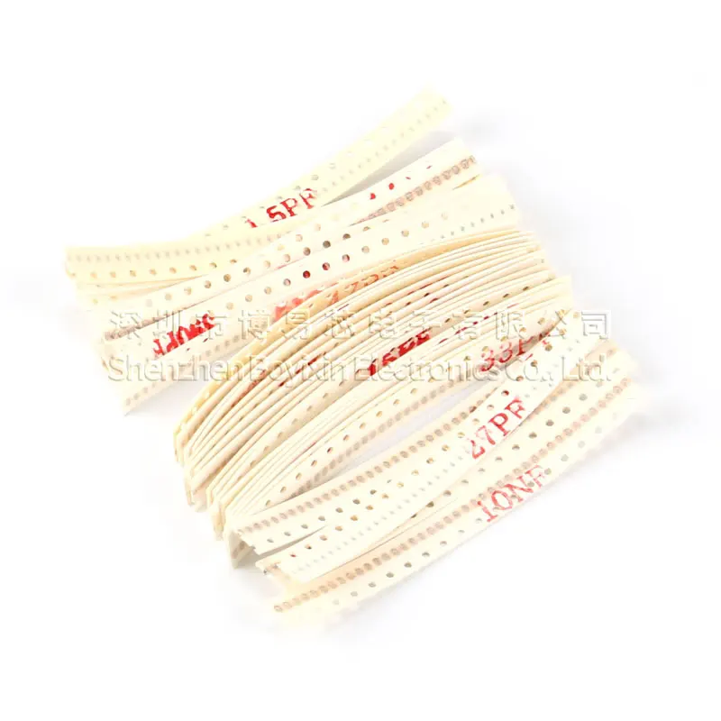 100 pieces of chip ceramic capacitors 0201 0402 0603 0805 1pF 3.5pF 6.8pF 82pF 100pF 1nF 10nF 1 10uF uF 100nF 22nF 220nF/pF 47nF