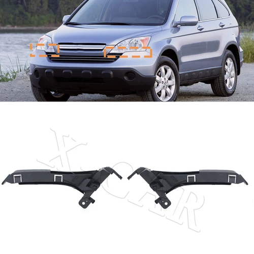 Imagen 1 del producto Soporte de parachoques delantero, soporte espaciador, relleno, soporte de montaje de faro negro para CR-V CRV 2007-2011 71190SWA000 71140SWA000
