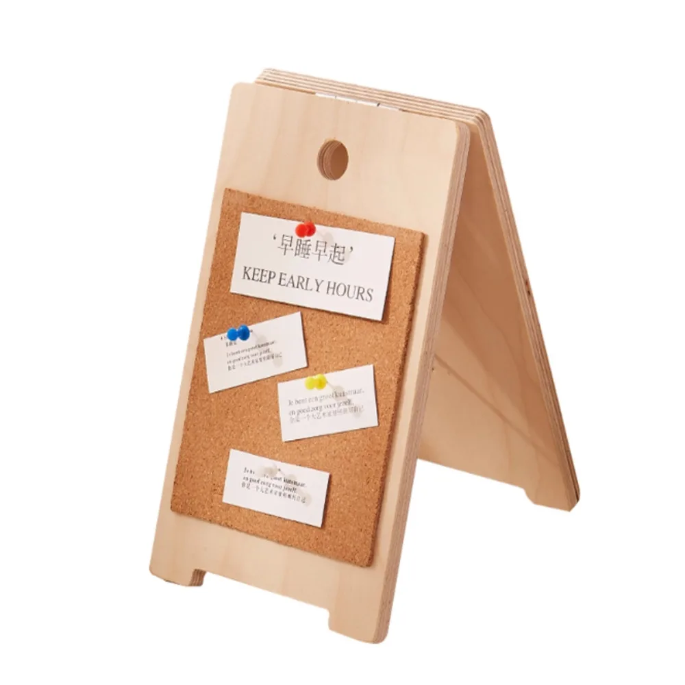 

1PC Solid Wood Vertical Bar Counter Display Rack Double-sided Payment Code Flower Shop Furniture Store Desktop Bracket