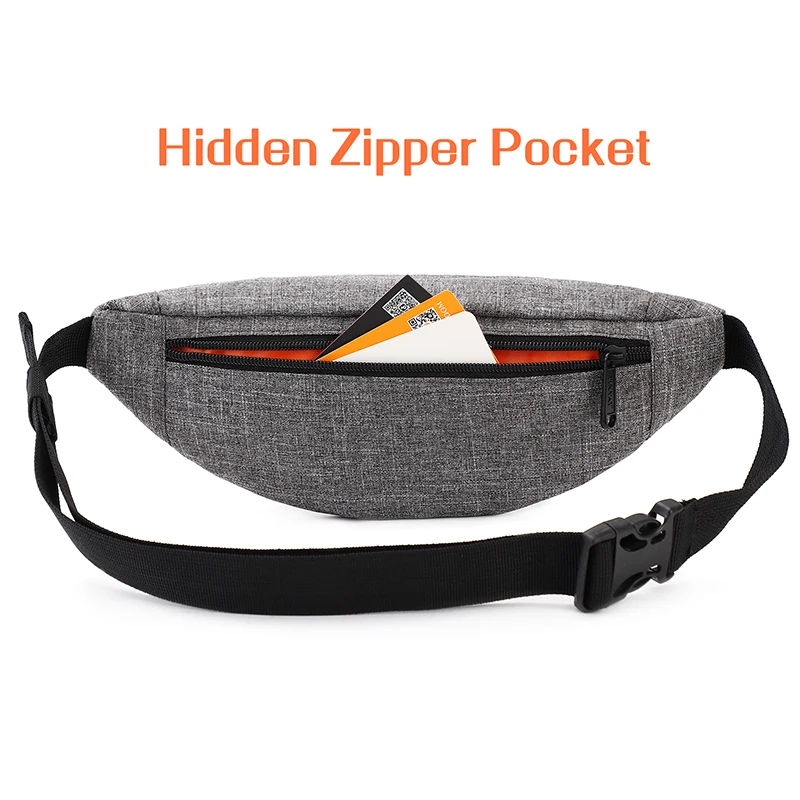 TINYAT New Women Casual Waist Pack Bag Brand Canvas Shoulder Fanny Packs Women Belt Bag Pouch For Money Phone Black Bum Hip Bag