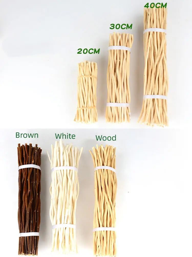 50pcs/lot Model Tree Trunk Natural Dried Wood Branch Wood Stick Craft Material Wedding Decorative Ornament 20cm/30cm/40cm Length