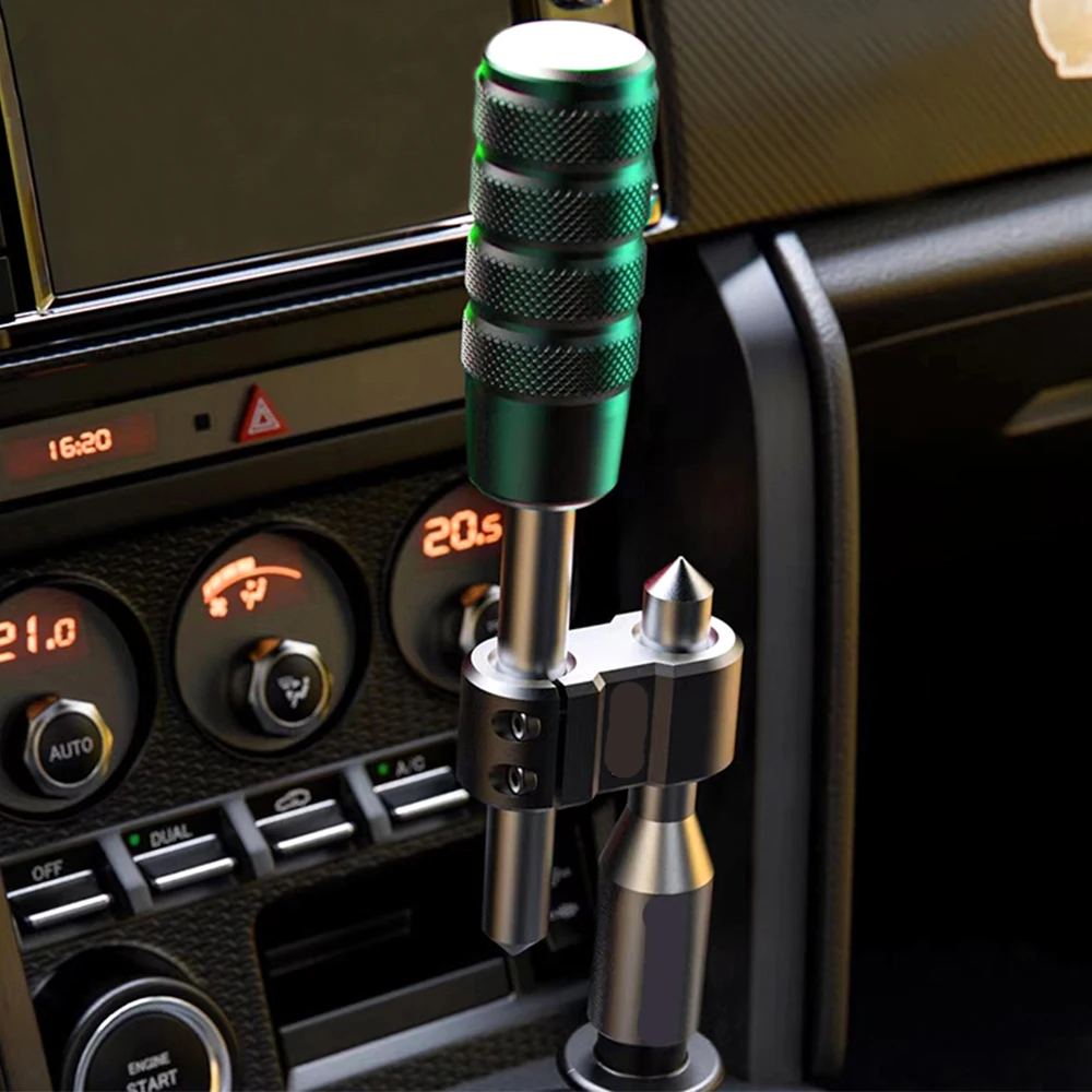 Mechanical Texture High quality Car Aluminum H Type Shift Knob Extension Adjustable Extender Gear Shifter With Three Adapters