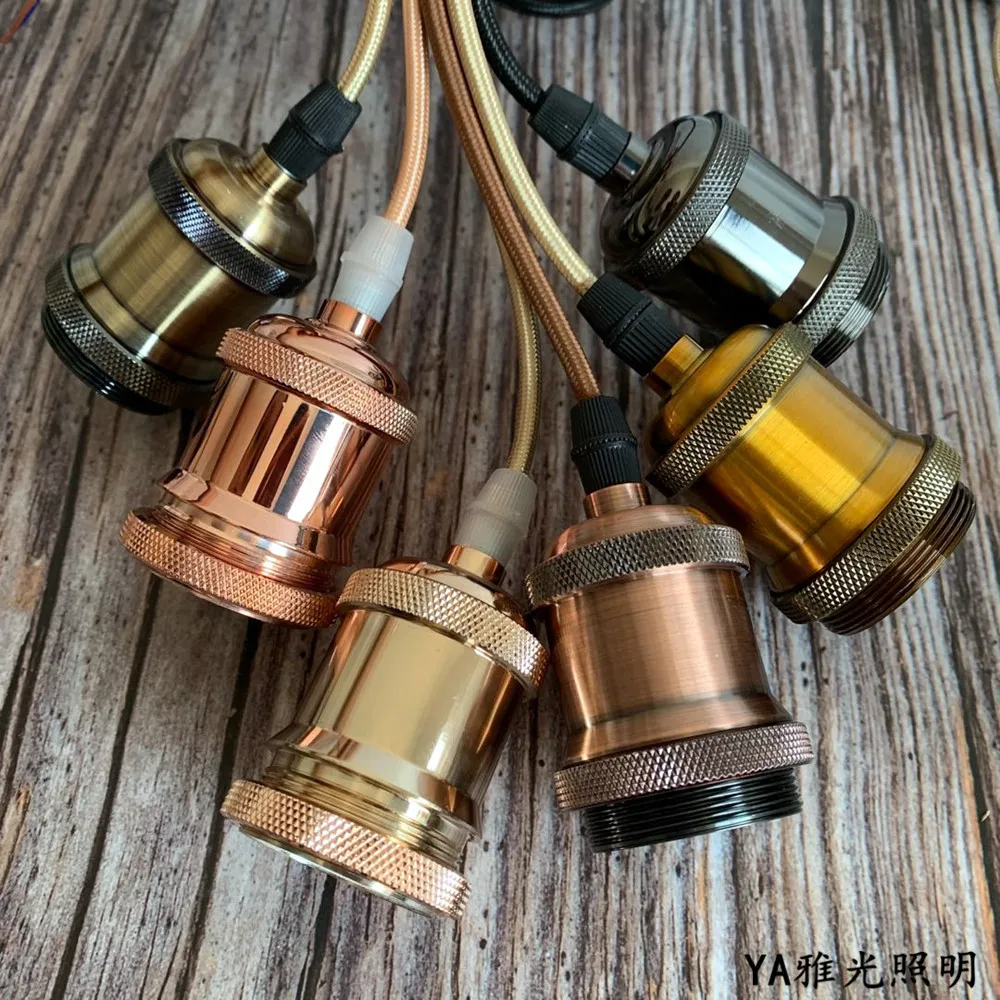 خمر اديسون قلادة الإضاءة قاعدة E27 الرجعية الإضاءة المسمار المقبس حامل مصباح الصناعية داخلي ديكور تحديد حامل مصابيح