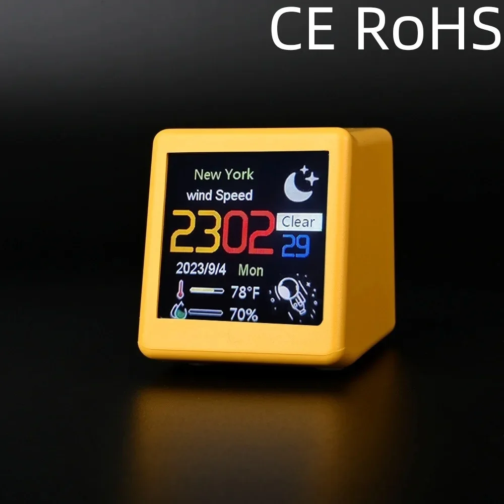 Mini Smart Desktop Weather Clock Portable Electronic WIFI Clocks Weather Station Cute Clock Desktop Creative Digital Ornaments image 5