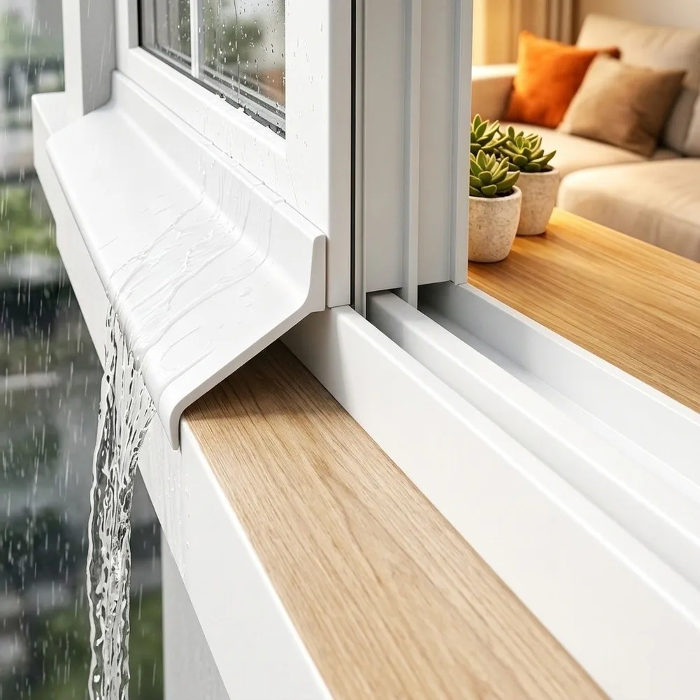 Waterproof Flexible Rubber Seal Strip for Home Window Door and Balcony Gaps 4.5cm Width 5m Roll Black or Transparent