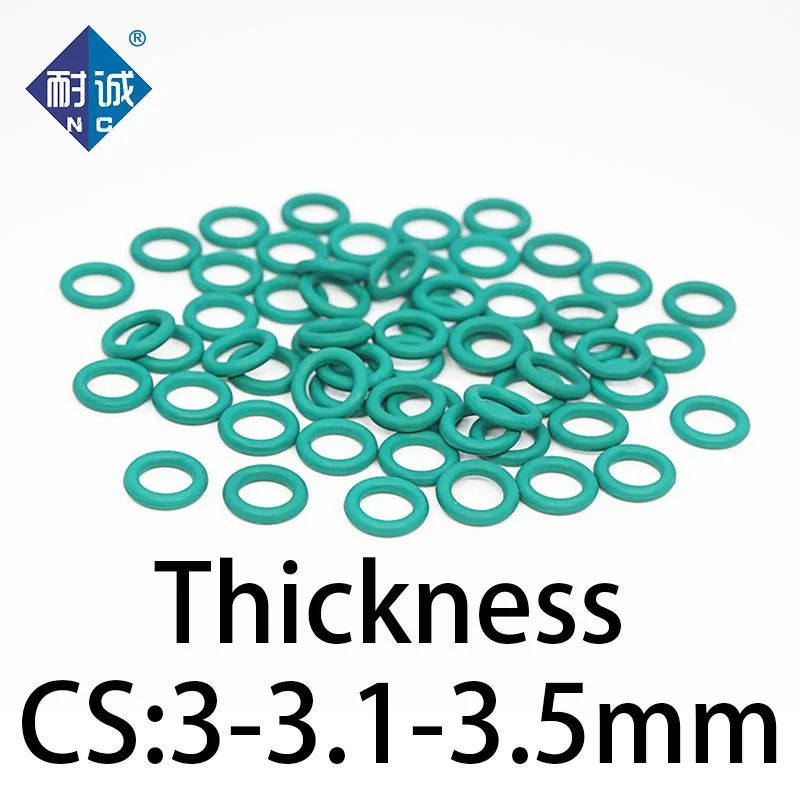 O-ring thickness 3/3.1/3.5mm CS fluororubber FKM sealing temperature resistant gasket rubber ring complete in specifications