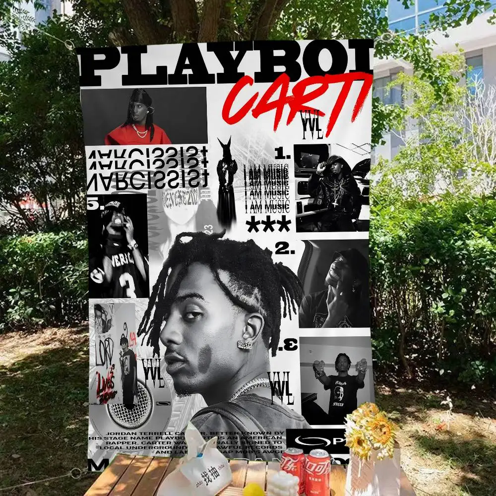 Fashion Rapper Music Star P-Playboi C-Carti Art Large Size Shop Art Promotion Advertising Booth Flag Hanging Banners