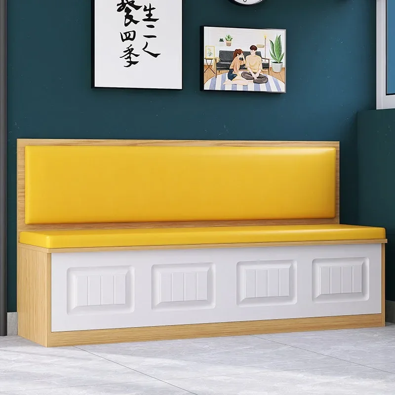 Solid wood storage card seat, modern simple catering cafe sofa dinin cabinet
