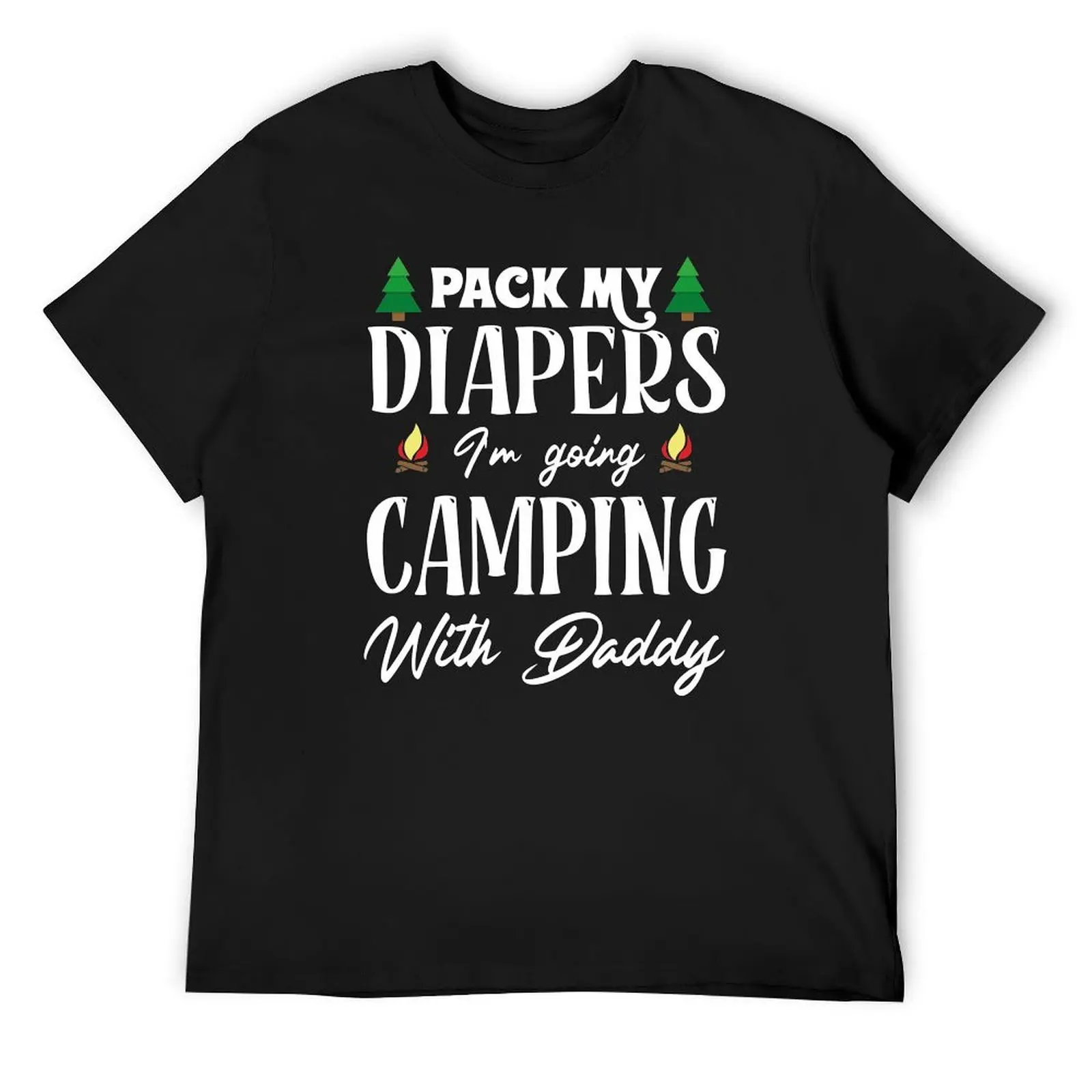 

Pack My Diapers I'm Going Camping with daddy Creeper Babygrow Family Camping gift T-Shirt vintage clothes Men's t-shirt