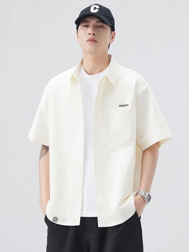 

Рубашка PaulFrank в американском стиле из чистого хлопка с короткими рукавами, мужская летняя новая трендовая повседневная рубашка-куртка, дышащая, легкая