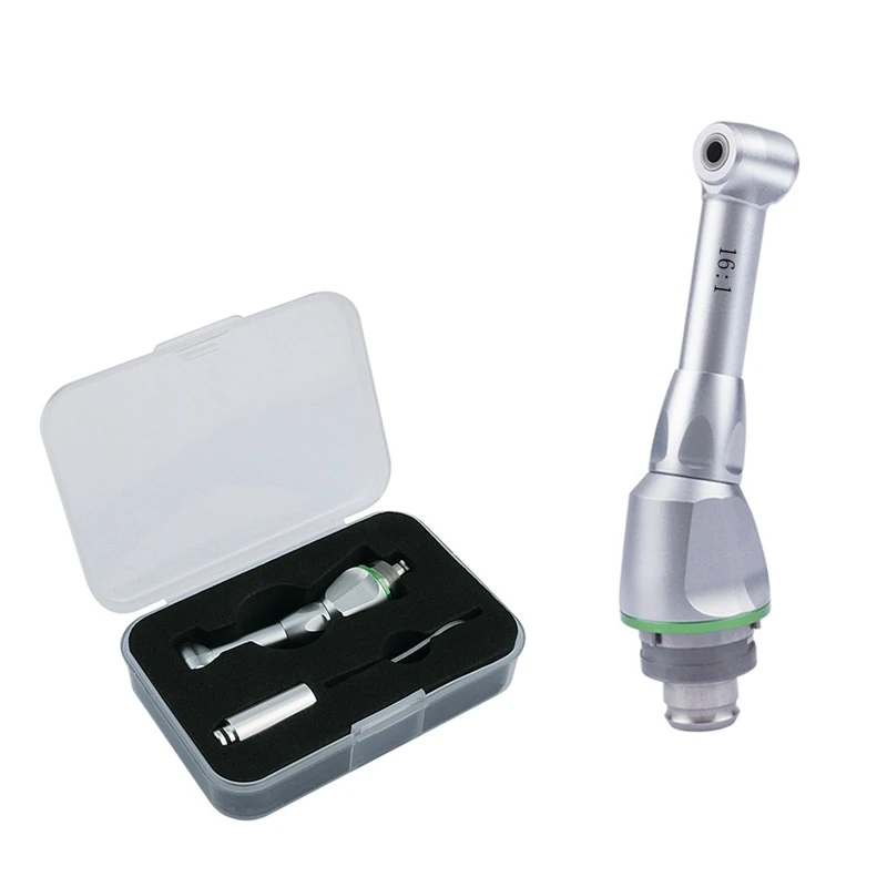Dental Endo Motor Head 16:1 Contra Angle with Push Button Chuck Electric Micromotor Handpiece Head for Endodontic Treatment