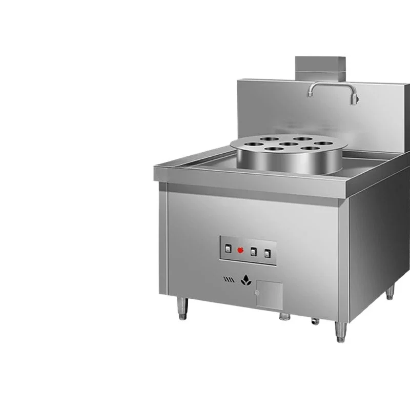 

Commercial steaming stove, single and double head electric steaming rice noodles canteen gas steaming small cage bag