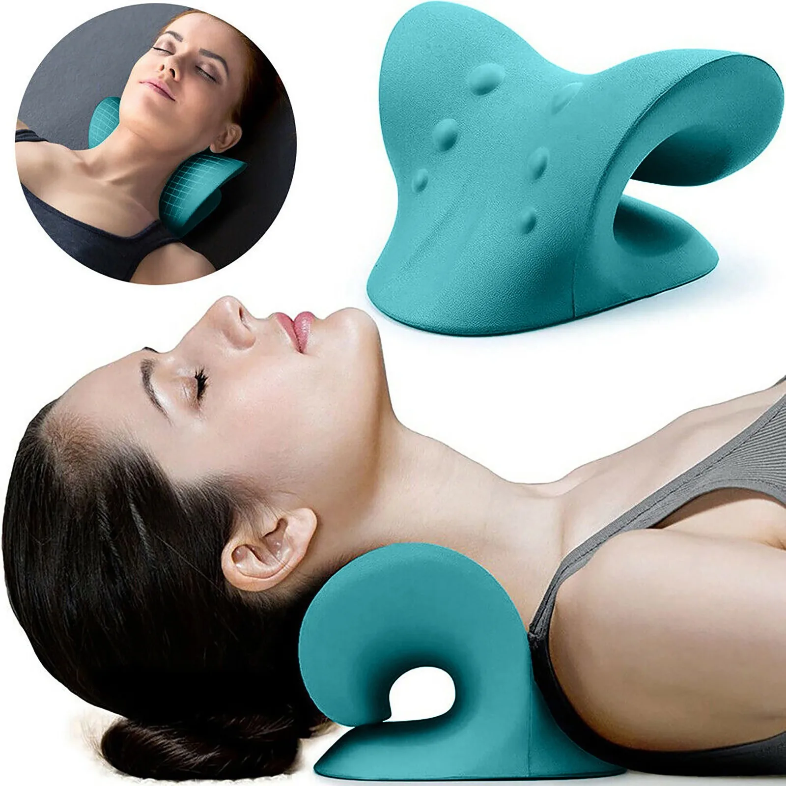 NEW Neck Traction Pillow  Cloud Shape Neck Stretcher Cervical Relaxer