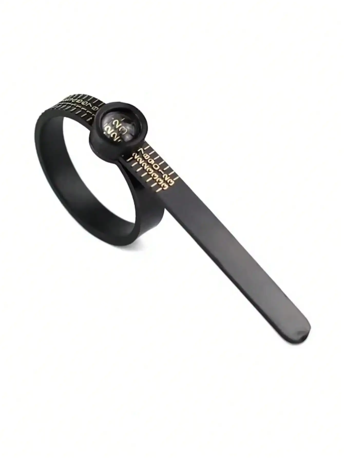 

1pc Ring Sizer Measuring Tool With Magnifying Glass Professional Finger Sizing Gauge Multi Size Annular Measuring Tape Fit For US UK EU HK Sizes Plastic Ring Ruler Jewelry Measuring Tool