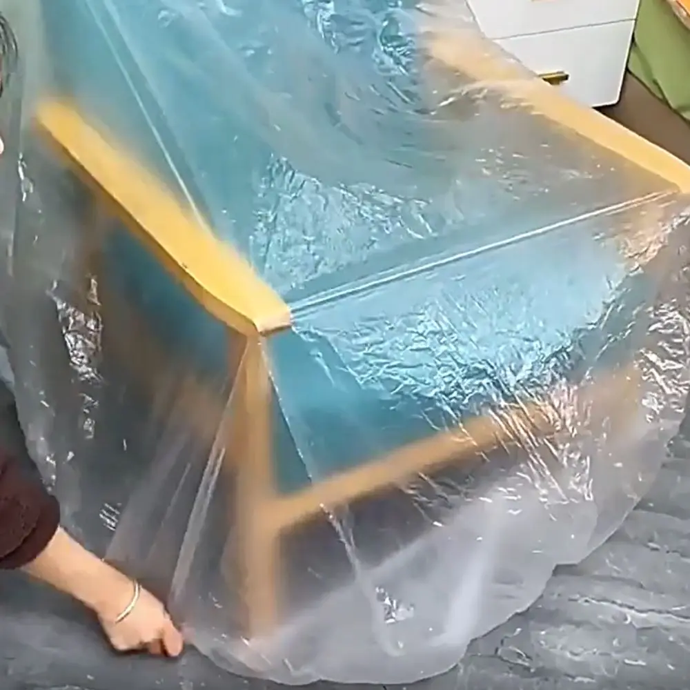 10Pcs/Pack Elastic Hem Disposable Tablecloth Waterproof Oil-proof Table Cover Transparent Round/Rectangular Universal