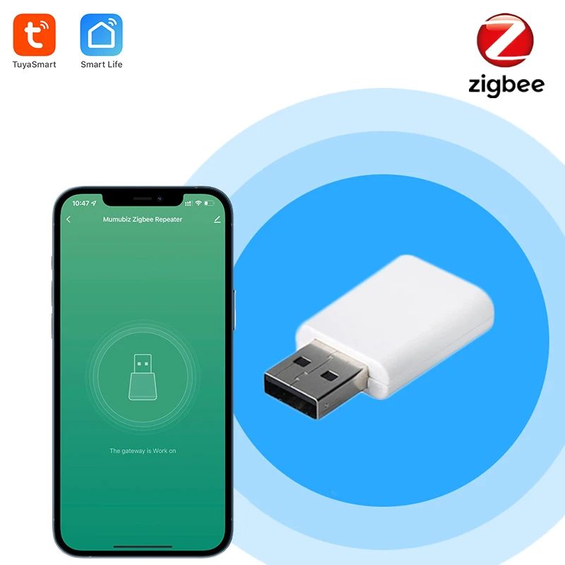 

Tuya Smart Zigbee 3.0 Signal Extender ,Gateway Hub USB Repeater ,ZigBee MQTT Devices Mesh Home Assistant Deconz Automation