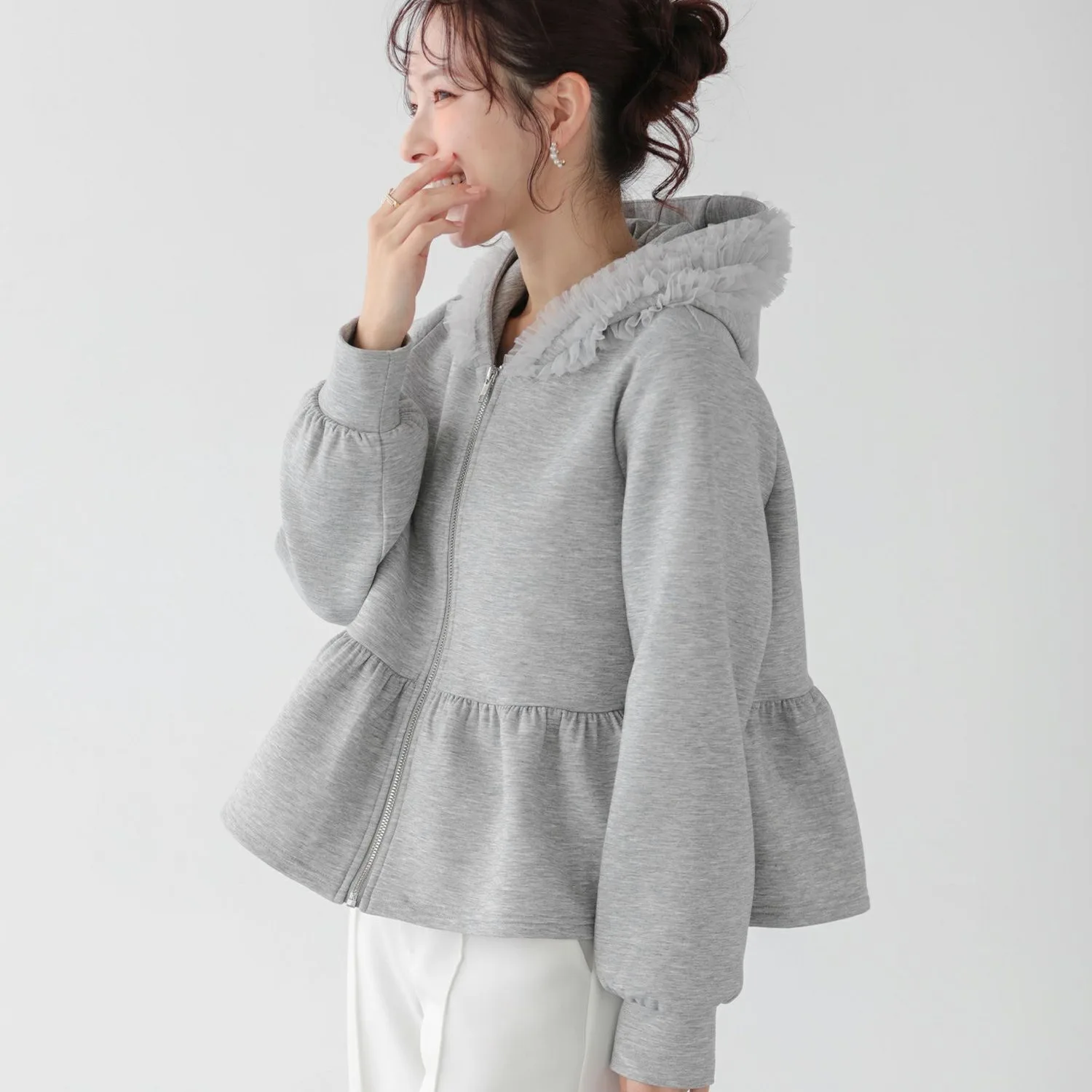 

Korean Sle Spring Autumn Long Sve Hoodie Women's Oversized Doll irt Sweatirt Me Splicing Breathable Casual Outerwear