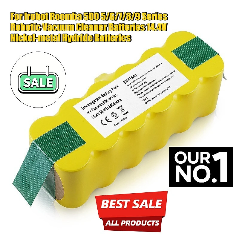 

14.4V Ni-MH Battery for IRobot Roomba 500 5/6/7/8/9 Series Robotic Vacuum Cleaners
