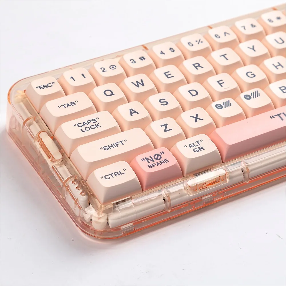 

Pink plastic XDA keycap pbt heat sublimation Wooting keycaps set for HI75 68 98 S99 104 HI8 F99 104 F87 G75