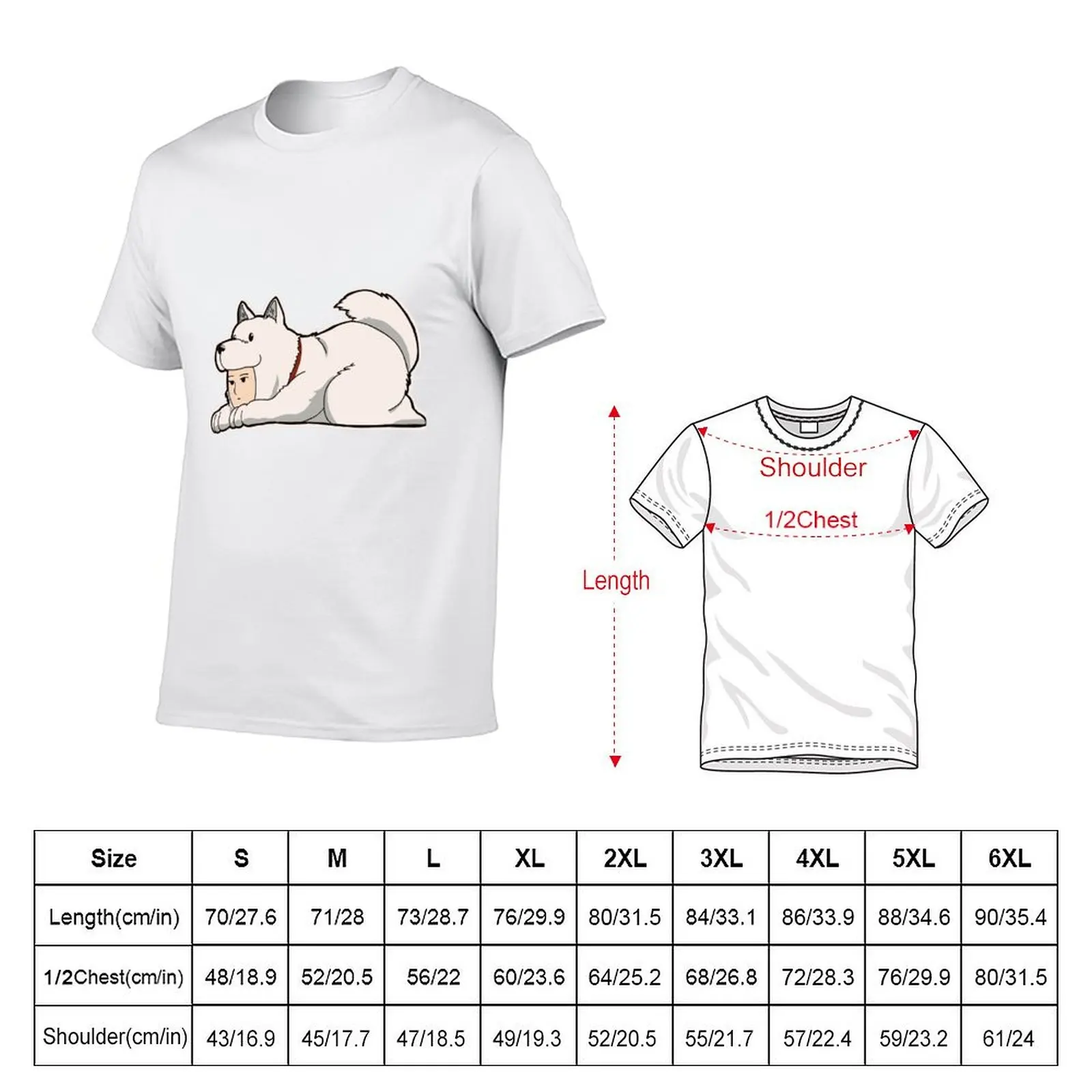 Watchdog Man T-Shirt Vintage Print Crew Neck Tee