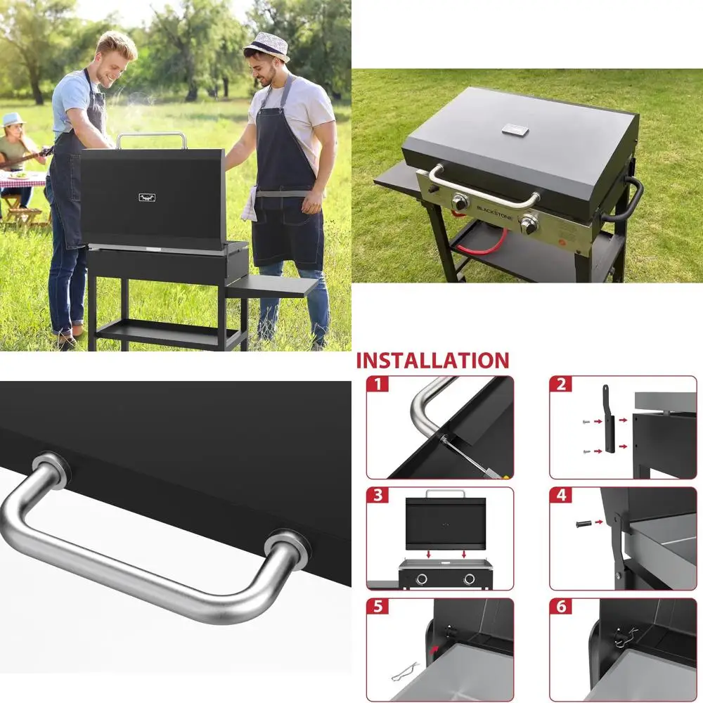 

28-дюймовая крышка-гриль с термометром для приготовления на плоской поверхности