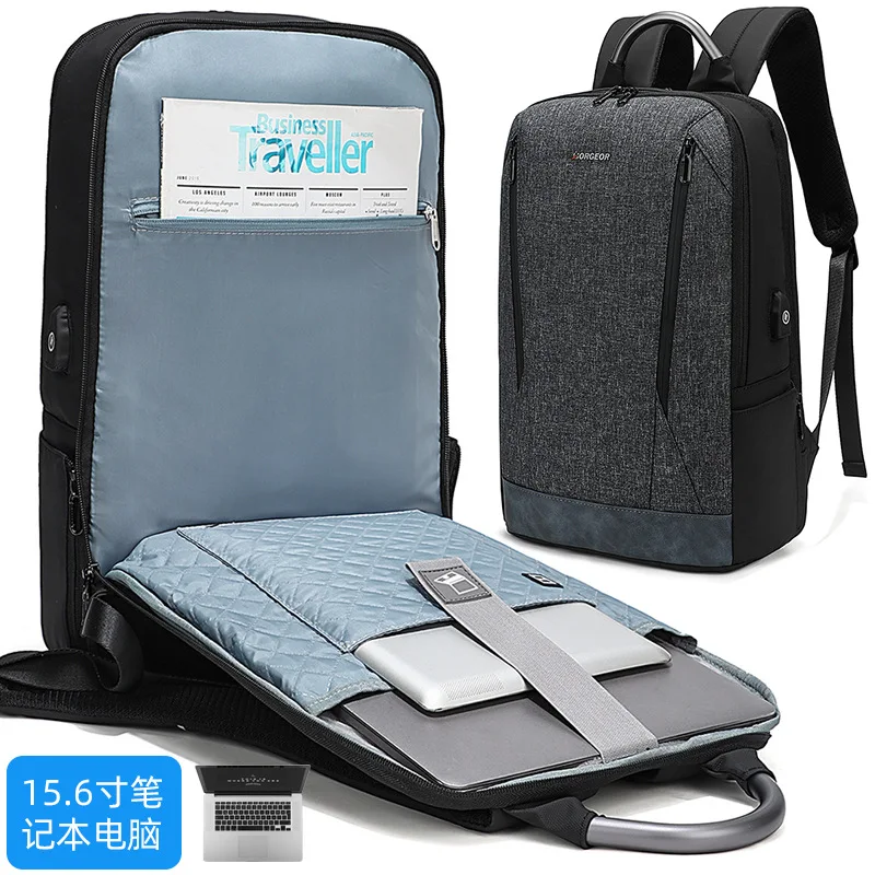 Large capacity waterproof backpack for business commuting