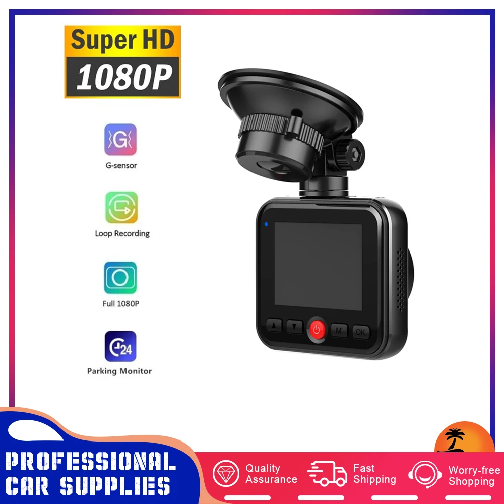 Car DVR Full HD 1080P Dash Cam Driving Recorder Hidden IPS Screen Parking Monitoring Dash Cams 140° Wide Angle 2