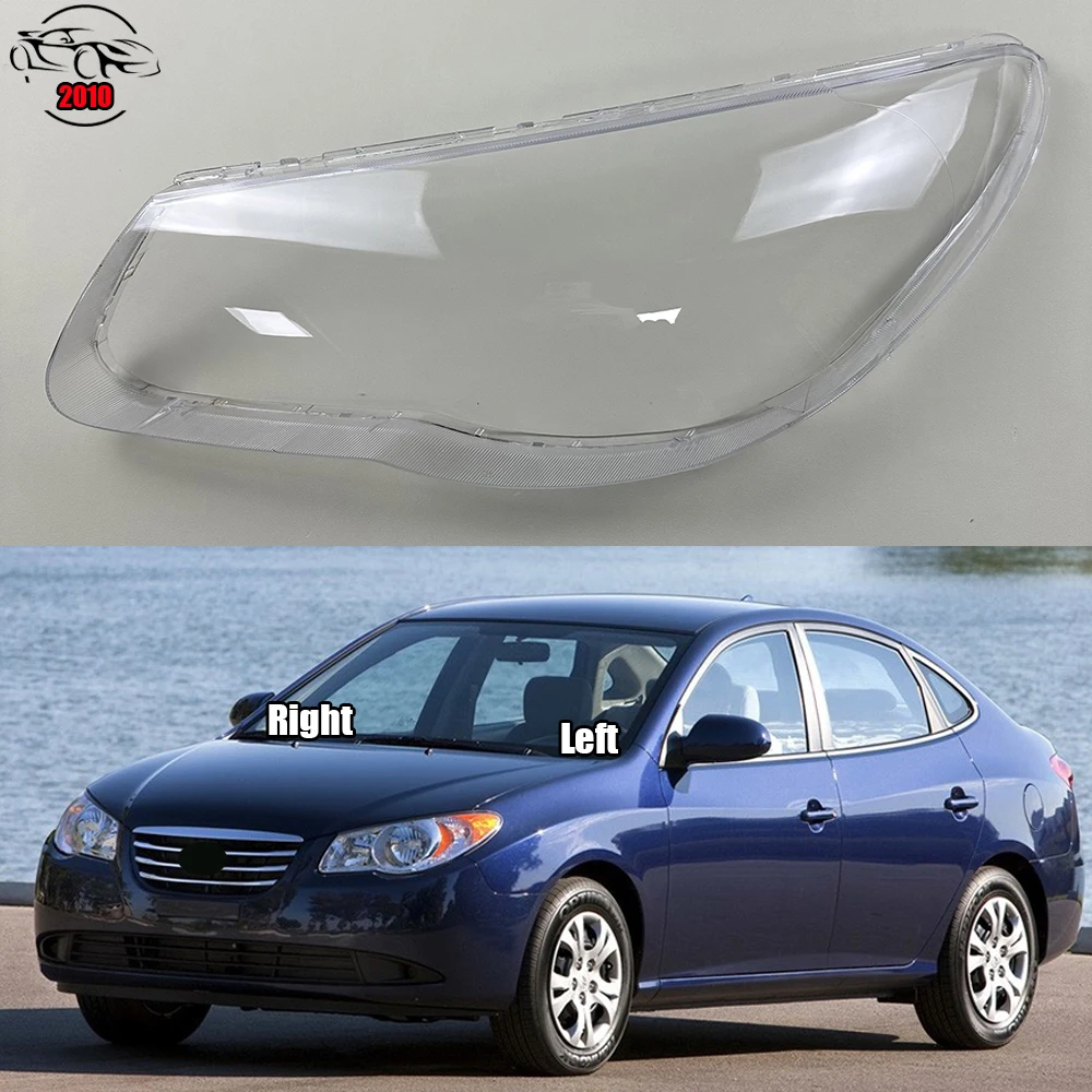 

For Hyundai Elantra (Overseas Version) 2010 Car Front Headlight Glass Headlamp Transparent Lampshade Lamp Shell Lens Cover