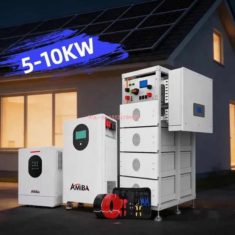 WMWMNU Complete Kit Home 5kW 10kW Solar PV Energy System with Folding Panels and Mobile Battery Case for Emergency Power